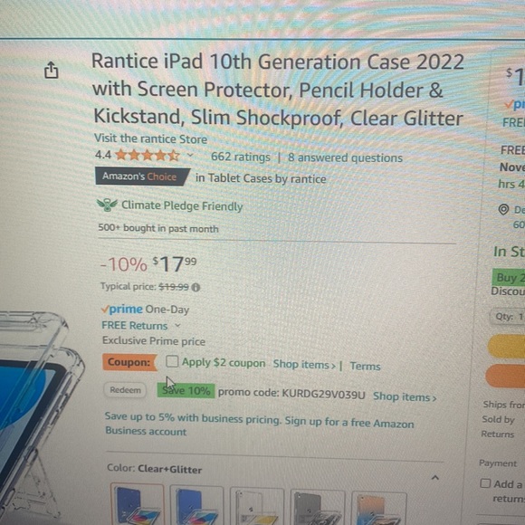 10th generation ipad case with screen protector and stand. - Picture 4 of 4